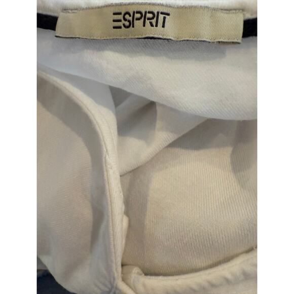 Vintage Esprit Button Front Flutter Short Sleeve Top White - Picture 5 of 5